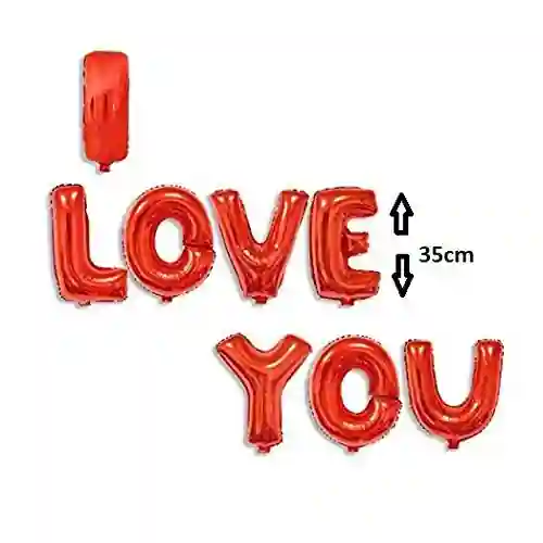 Valentine's Day foil balloons red 8 letters
